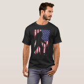 Bigfoot ik geloof dat Sasquatch American USA Flag T-shirt (Voorkant volledig)