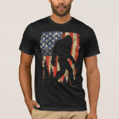 Bigfoot ik geloof dat Sasquatch American USA Flag T-shirt (Voorkant)
