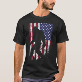 Bigfoot ik geloof dat Sasquatch American USA Flag T-shirt