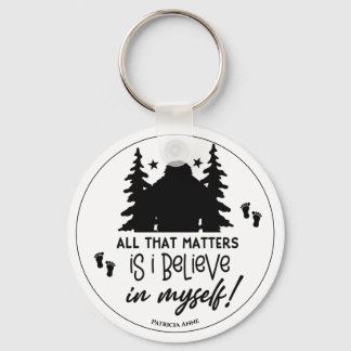 Bigfoot ik geloof in mezelf sleutelhanger
