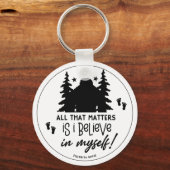 Bigfoot ik geloof in mezelf sleutelhanger (Voorkant)