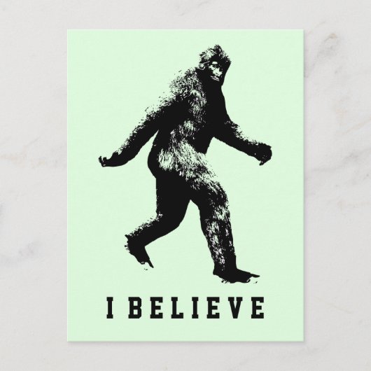 Bigfoot Ik geloof  tekst Briefkaart (Voorkant)