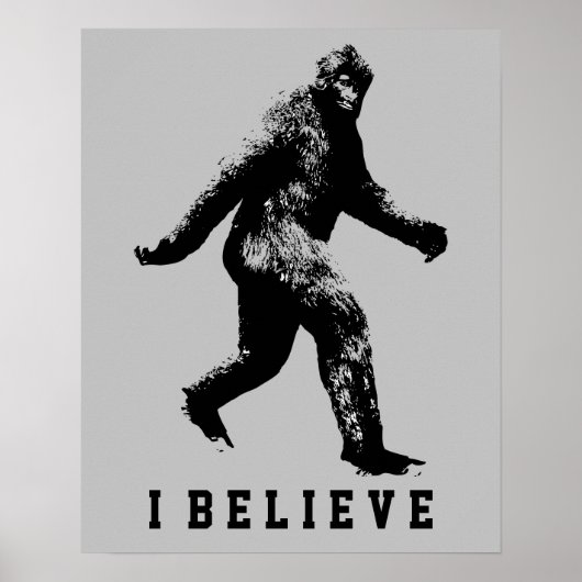 Bigfoot Ik geloof tekst Poster (Voorkant)