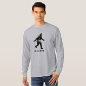 Bigfoot ik geloof tekst T-Shirt (Voorkant volledig)