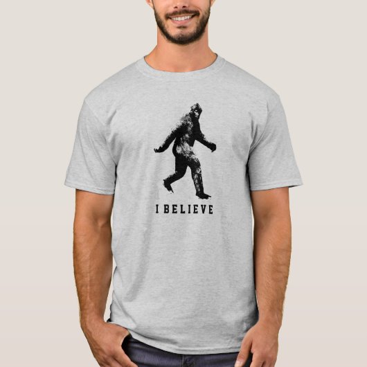 Bigfoot Ik geloof  tekst T-shirt (Voorkant)