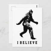 Bigfoot ik geloof  tekstBriefkaart Briefkaart (Voorkant / Achterkant)
