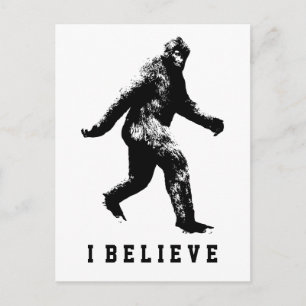 Bigfoot ik geloof  tekstBriefkaart Briefkaart
