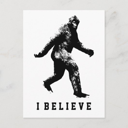 Bigfoot ik geloof  tekstBriefkaart Briefkaart (Voorkant)