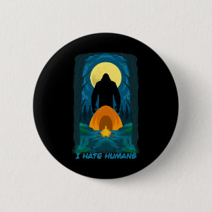 Bigfoot ik haat mensen en jij zou ook moeten - bli ronde button 5,7 cm