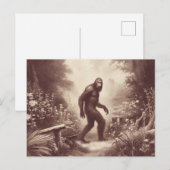 Bigfoot  Illustratie Folklore Briefkaart (Voorkant / Achterkant)