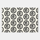 Bigfoot Illustratie Folklore Inpakpapier Vel (Voorkant 3)