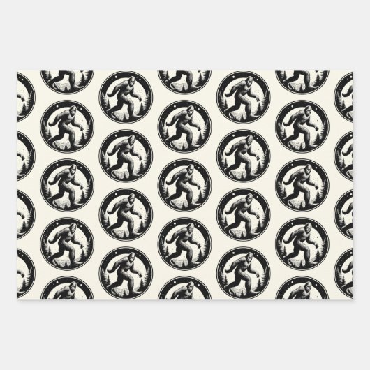 Bigfoot Illustratie Folklore Inpakpapier Vel (Voorkant)