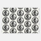 Bigfoot Illustratie Folklore Inpakpapier Vel (Voorkant)