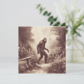 Bigfoot Illustratie Folklore Kaart (Staand voorkant)
