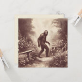 Bigfoot Illustratie Folklore Kaart (Voorkant / Achterkant in situ)