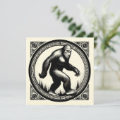 Bigfoot Illustratie Folklore Kaart (Staand voorkant)