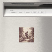 Bigfoot  Illustratie Folklore Magneet (Insitu (Vaatwasser))