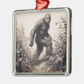 Bigfoot Illustratie Folklore Metalen Ornament (Links)