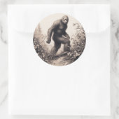Bigfoot  Illustratie Folklore Ronde Sticker (Tas)