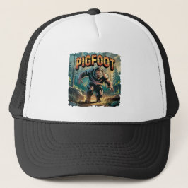 Bigfoot Illustratie – Varken Bigfoot Grappig Eng Trucker Pet