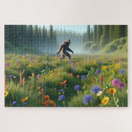 Bigfoot in Bloom, Bigfoot in het landschap van wil Legpuzzel (Horizontaal)