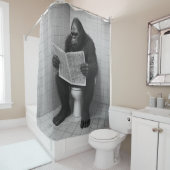 Bigfoot In De Badkamer Grappig Douchegordijn (In situ)