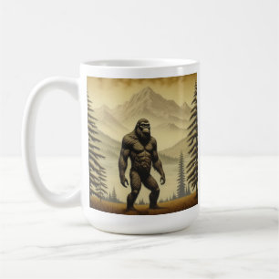  Bigfoot in de bergen en dennen Koffiemok