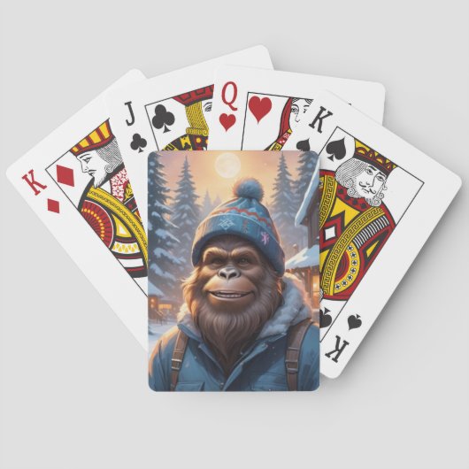 Bigfoot in een Beanie Pokerkaarten (Achterkant)