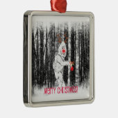 Bigfoot in Forest Holiday Ornament (Rechts)