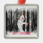 Bigfoot in Forest Holiday Ornament (Voorkant)