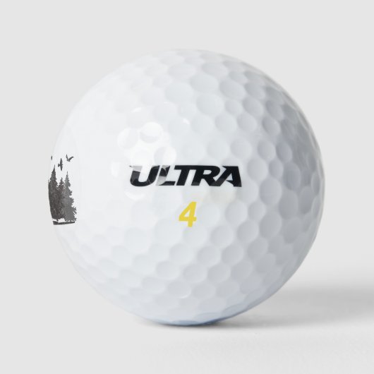 Bigfoot in Forest Sasquatch Yeti Golfballen (Logo)