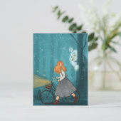 Bigfoot in het bos. briefkaart (Staand voorkant)