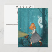 Bigfoot in het bos. briefkaart (Voorkant / Achterkant)