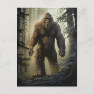 Bigfoot in het bos Briefkaart