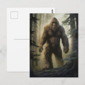 Bigfoot in het bos Briefkaart (Voorkant / Achterkant)