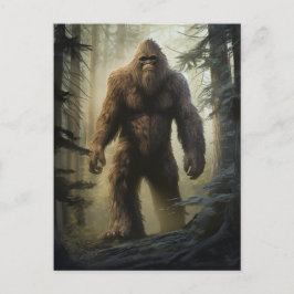 Bigfoot in het bos Briefkaart