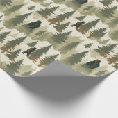 Bigfoot in het bos cadeaupapier (Hoek)