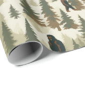 Bigfoot in het bos cadeaupapier (Rol Hoek)