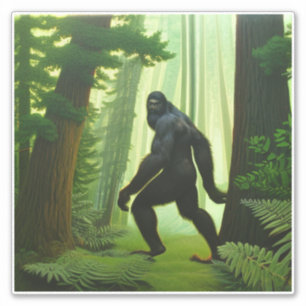 Bigfoot In Het Bos Sticker