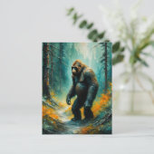 Bigfoot in het bossen Briefkaart (Staand voorkant)