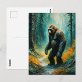 Bigfoot in het bossen Briefkaart (Voorkant / Achterkant)
