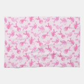 Bigfoot in Love :Roze Valentijn Yeti Theedoek (Horizontaal)