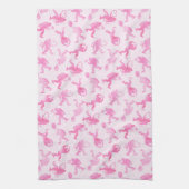 Bigfoot in Love :Roze Valentijn Yeti Theedoek (Verticaal)