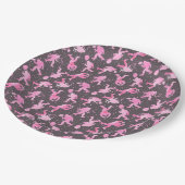 Bigfoot in Love Valentijn in Pink and Grey Papieren Bordje (Gekanteld)