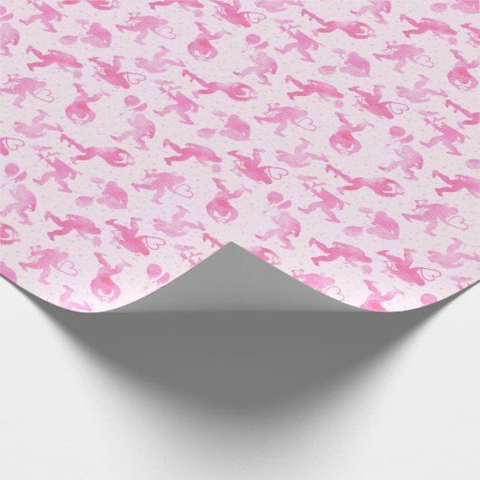 Bigfoot in Love | Valentijn Sasquatch Cadeaupapier (Hoek)