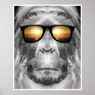 Bigfoot in Shades Poster