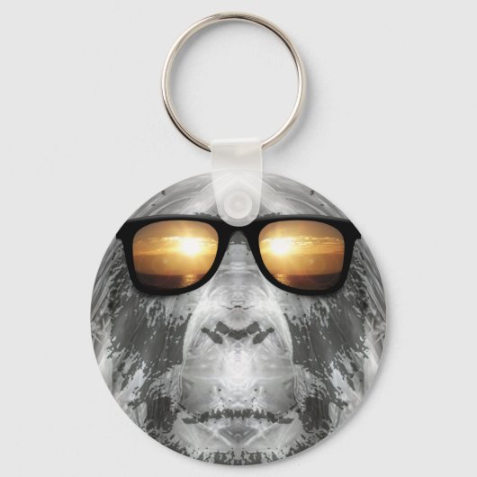 Bigfoot in Shades Sleutelhanger (Voorkant)