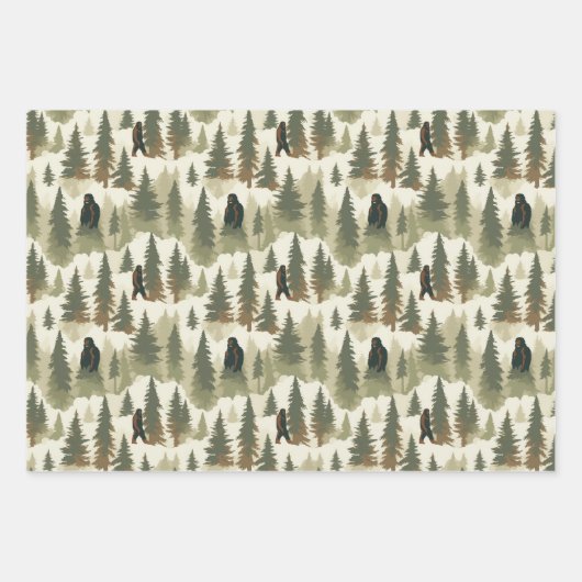 Bigfoot In the Forest Inpakpapier Vel (Voorkant)