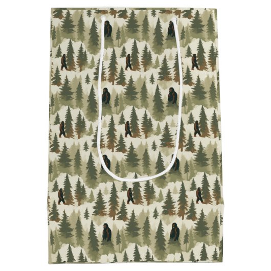 Bigfoot In the Forest Medium Cadeauzakje (Achterkant)