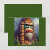 Bigfoot inheemse Amerikaanse Totem Briefkaart (Voorkant / Achterkant)